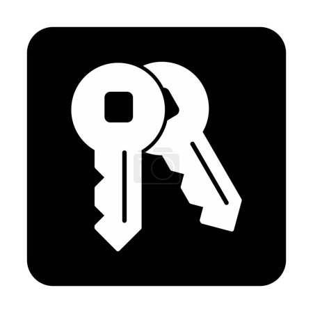 Illustration for Keys icon. flat design. vector illustration - Royalty Free Image