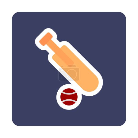 Illustration for Simple cricket icon  vector outline  illustration. - Royalty Free Image