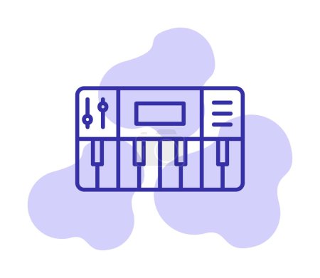 Illustration for Flat simple Synthesizer icon vector illustration - Royalty Free Image