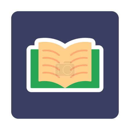 Illustration for Simple flat Open Book  icon    design - Royalty Free Image