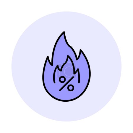 Illustration for Simple flat fire with Hot Sale  icon vector illustration design - Royalty Free Image
