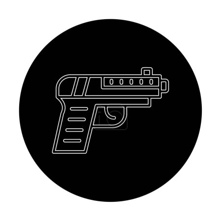 Téléchargez les illustrations : Illustration d'icône vectorielle pistolet design - en licence libre de droit