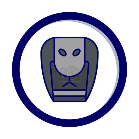 Téléchargez les illustrations : Cobra icône symbole vectoriel illustration design - en licence libre de droit