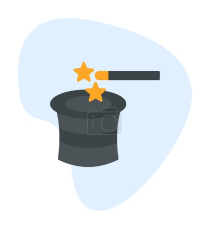Illustration for Simple Magic Hat icon, vector illustration - Royalty Free Image