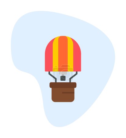 Téléchargez les illustrations : Icône web de montgolfière illustration simple - en licence libre de droit