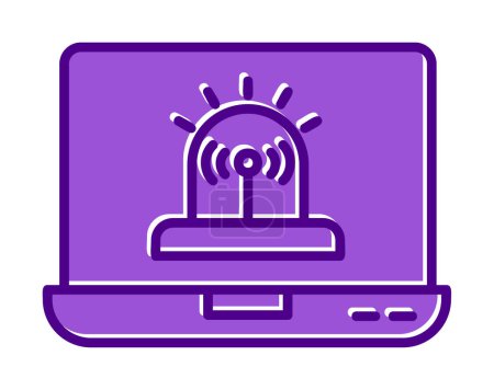 Ilustración de Simple icono de malware, ilustración de vectores - Imagen libre de derechos