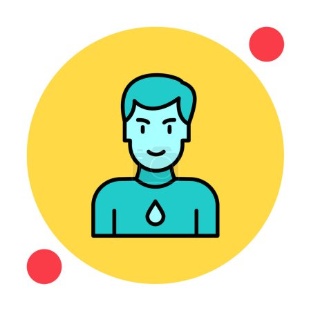 Illustration for Simple Survivor person avatar icon, vector illustration - Royalty Free Image