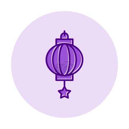 Téléchargez les illustrations : Lanterne chinoise icône, illustration vectorielle - en licence libre de droit