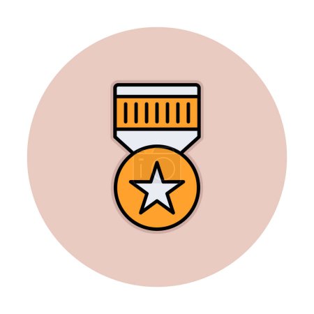 Ilustración de Icono de insignia militar simple, ilustración vectorial - Imagen libre de derechos