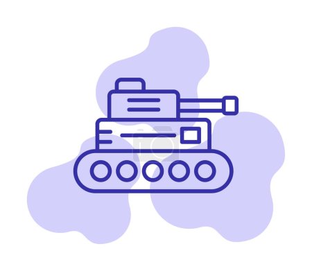 Ilustración de Icono del tanque militar vector ilustración - Imagen libre de derechos