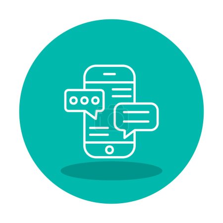 Illustration for Simple smartphone Chatting icon, vector illustration - Royalty Free Image