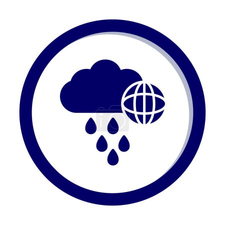 Illustration for World Rainy day. web icon simple design - Royalty Free Image