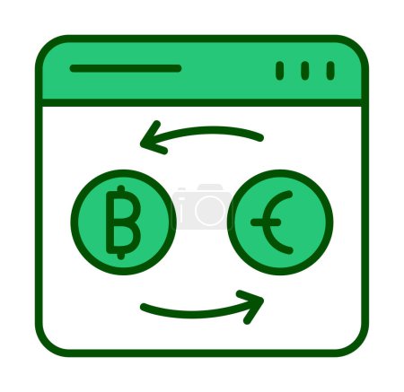 Ilustración de Cambio de divisas Sitio web vector icono - Imagen libre de derechos