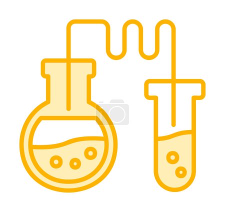 Illustration for Chemical laboratory with test tubes. Chemistry concept - Royalty Free Image