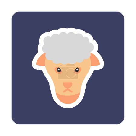 Illustration for Sheep head web icon, vector illustration - Royalty Free Image