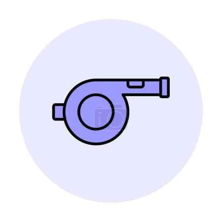 Ilustración de Simple silbato plano icono vector, ilustración - Imagen libre de derechos
