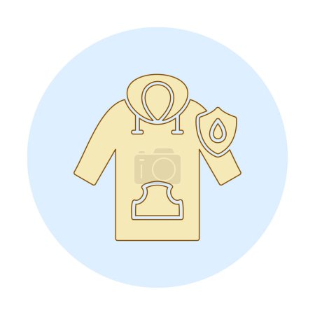 Ilustración de Icono impermeable con capucha, ilustración vectorial - Imagen libre de derechos