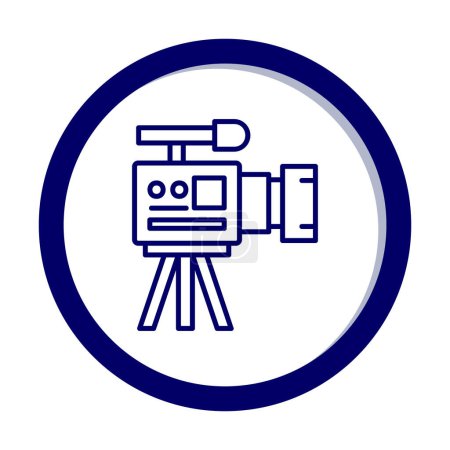 Ilustración de Plano simple icono de la cámara vector ilustración - Imagen libre de derechos