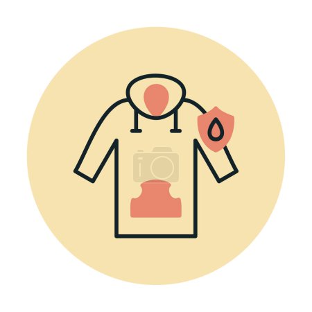 Illustration for Waterproof Hoodie icon, vector illustration - Royalty Free Image