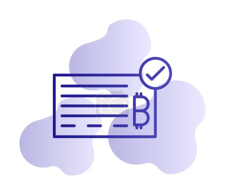 Bank Check web icon, vector illustration 