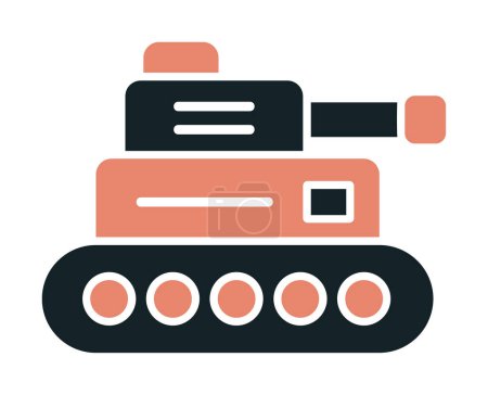 Illustration for Military tank icon vector illustration - Royalty Free Image
