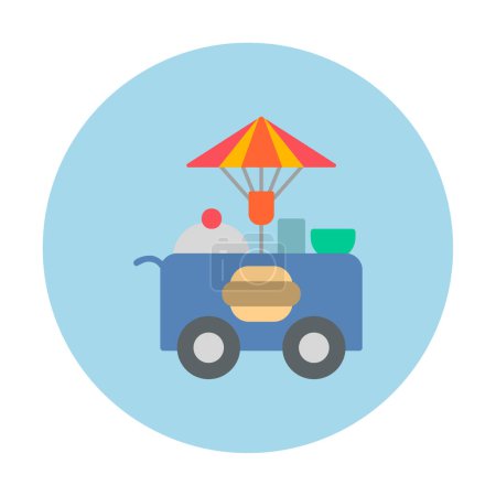 Illustration for Food Stall web icon, vector illustration - Royalty Free Image