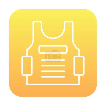 Illustration for Bulletproof Vest web icon, vector illustration - Royalty Free Image