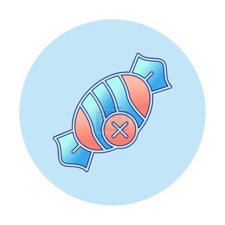 Ilustración de Simple No Sweets icono, vector de ilustración - Imagen libre de derechos
