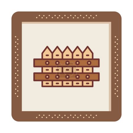 Illustration for Fence web icon, vector illustration - Royalty Free Image