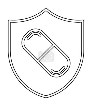 Ilustración de Medical shield icon vector illustration - Imagen libre de derechos