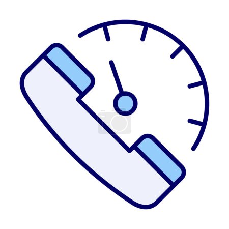 Illustration for Simple 24 Hours Phone Support icon, vector illustration - Royalty Free Image