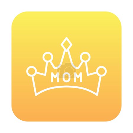 Téléchargez les illustrations : Maman couronne icône, illustration vectorielle - en licence libre de droit