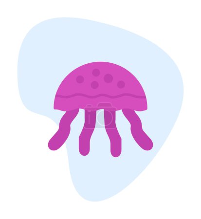 Illustration for Jellyfish. web icon simple illustration - Royalty Free Image