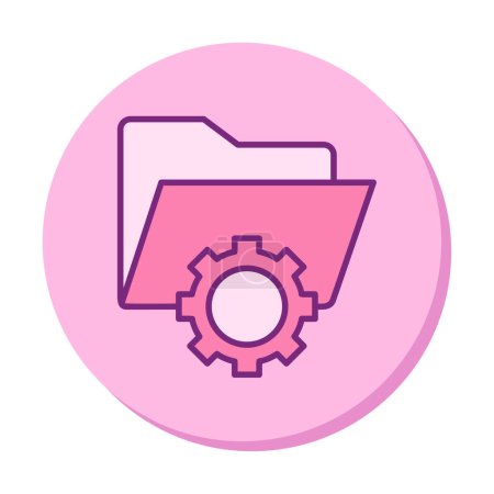 Illustration for Simple Data Management icon, vector illustration - Royalty Free Image
