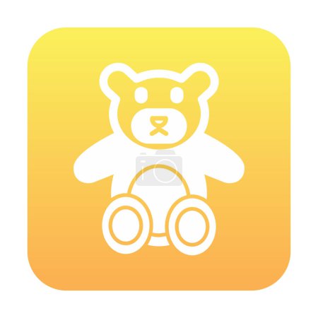 Photo for Teddy Bear  icon vector, illustration - Royalty Free Image