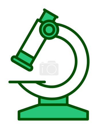 Illustration for Simple flat microscope vector icon illustration - Royalty Free Image
