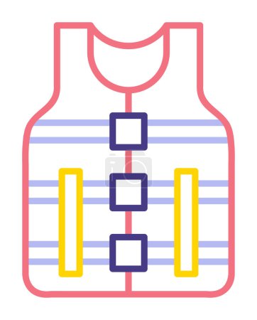 Ilustración de Vector ilustración de diseño moderno icono chaleco salvavidas - Imagen libre de derechos