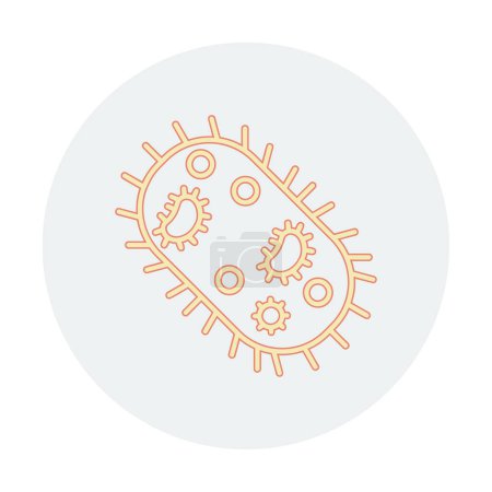 Ilustración de Plano icono de microorganismo vector ilustración - Imagen libre de derechos