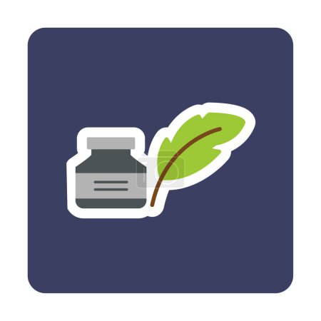 Illustration for Quill And Ink vector icon - Royalty Free Image