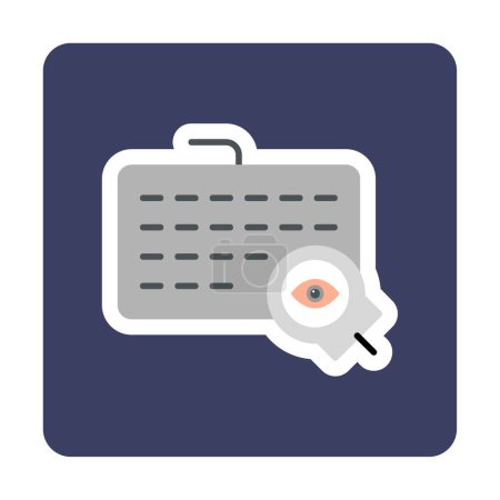 Keylogger web icon, vector illustration 