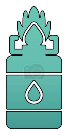 Ilustración de Plano Camping Gas icono vector ilustración - Imagen libre de derechos