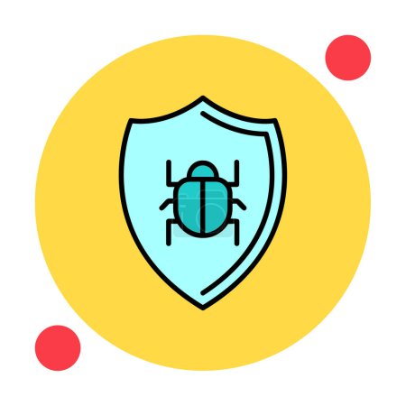 Ilustración de Ilustración vector protección antivirus escudo - Imagen libre de derechos