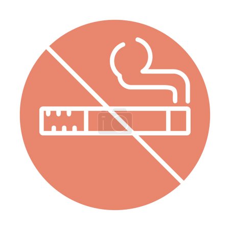 Ilustración de Simple no fumar icono, vector de ilustración - Imagen libre de derechos
