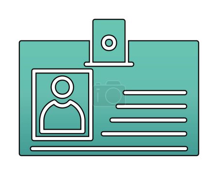 Ilustración de Tarjeta de identificación icono vector ilustración - Imagen libre de derechos