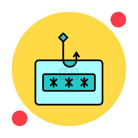 Ilustración de Contraseña phishing icono vector ilustración diseño - Imagen libre de derechos