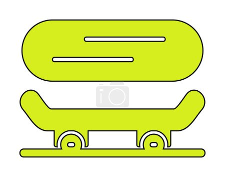 Illustration for Simple skateboard icon, vector illustration - Royalty Free Image