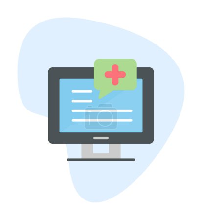 Ilustración de Simple icono de notificación médica, ilustración vectorial - Imagen libre de derechos
