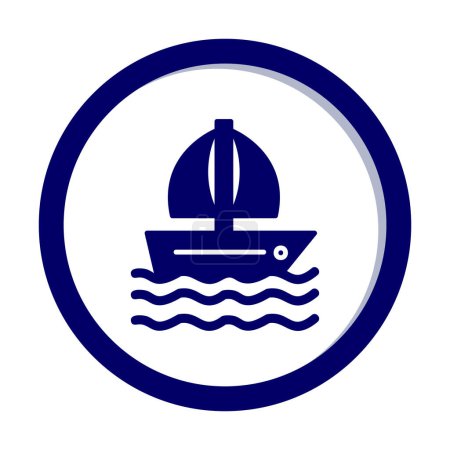 Ilustración de Ilustración simple icono del velero vector - Imagen libre de derechos