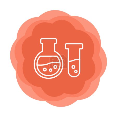 Illustration for Flasks icon. laboratory equipment. vector illustration. - Royalty Free Image