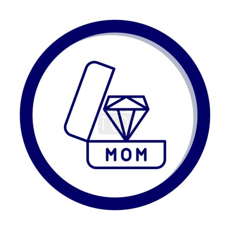 Téléchargez les illustrations : Icône de diamant, illustration vectorielle design simple - en licence libre de droit